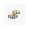 14K YELLOW GOLD BLUE TOPAZ EARRINGS