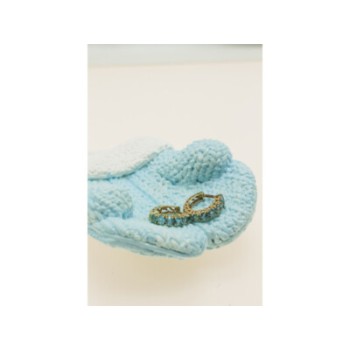 14K YELLOW GOLD BLUE TOPAZ EARRINGS