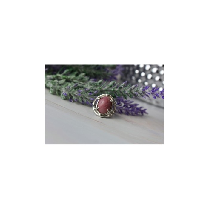 Vintage 925 Sterling Silver Rhodochrosite Ring Size 6.5