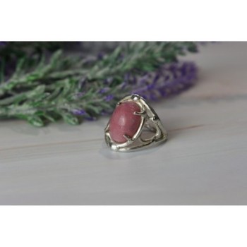 Vintage 925 Sterling Silver Rhodochrosite Ring Size 6.5