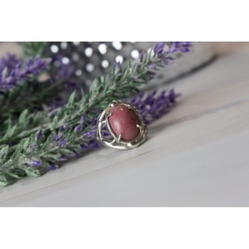Vintage 925 Sterling Silver Rhodochrosite Ring Size 6.5