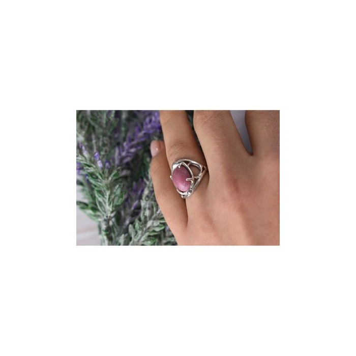 Vintage 925 Sterling Silver Rhodochrosite Ring Size 6.5