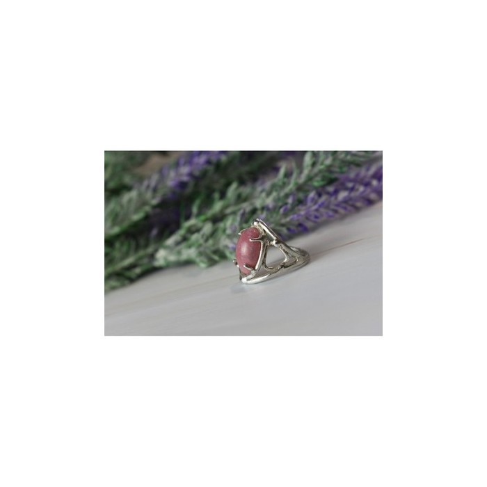 Vintage 925 Sterling Silver Rhodochrosite Ring Size 6.5