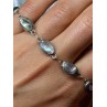 VINTAGE 925 STERLING SILVER ABALONE BRACELET LENGTH 7 Inch
