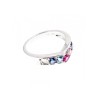 925 Sterling Silver Multicolored CZ Ring Size 6.5