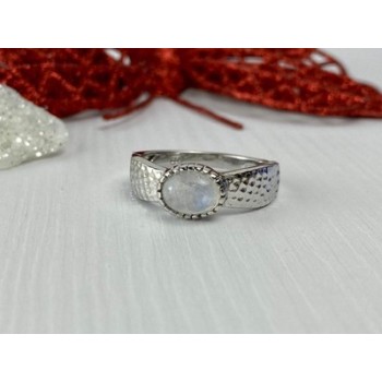 925 Sterling Silver Moonstone Ring Size 10.25