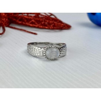 925 Sterling Silver Moonstone Ring Size 10.25