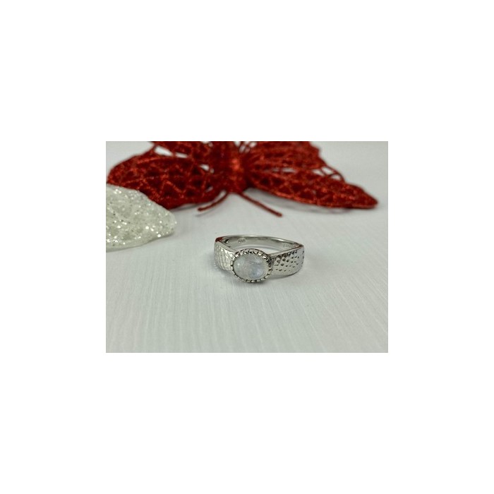 925 Sterling Silver Moonstone Ring Size 10.25