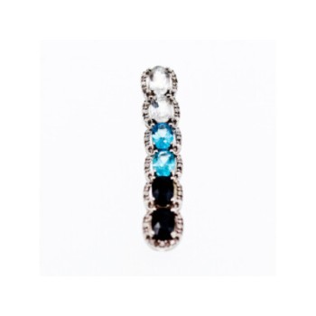 925 Sterling Silver Goshenite, Topaz & Tourmaline Pendant