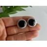925 Sterling Silver Black Onyx Classic Stud Earrings