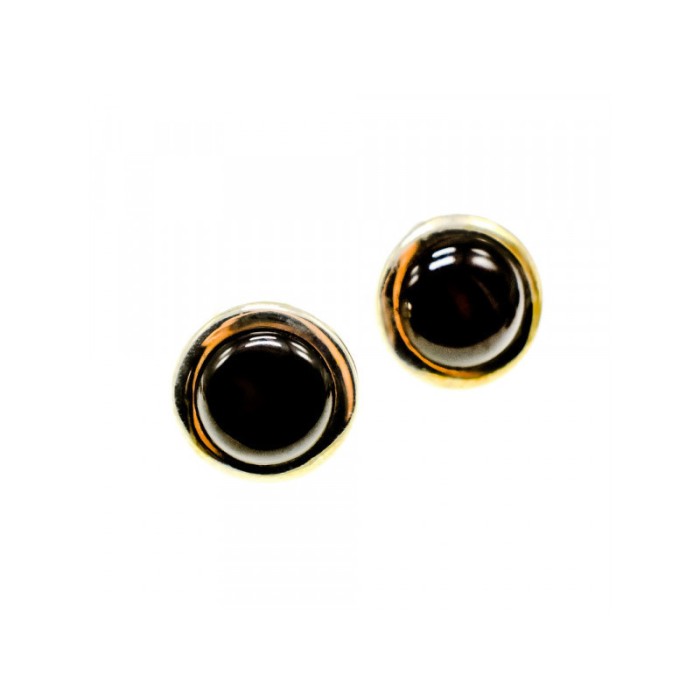 925 Sterling Silver Black Onyx Classic Stud Earrings