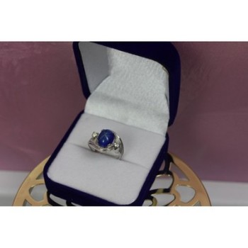 925 STERLING SILVER STAR SAPPHIRE RING SIZE 5.5