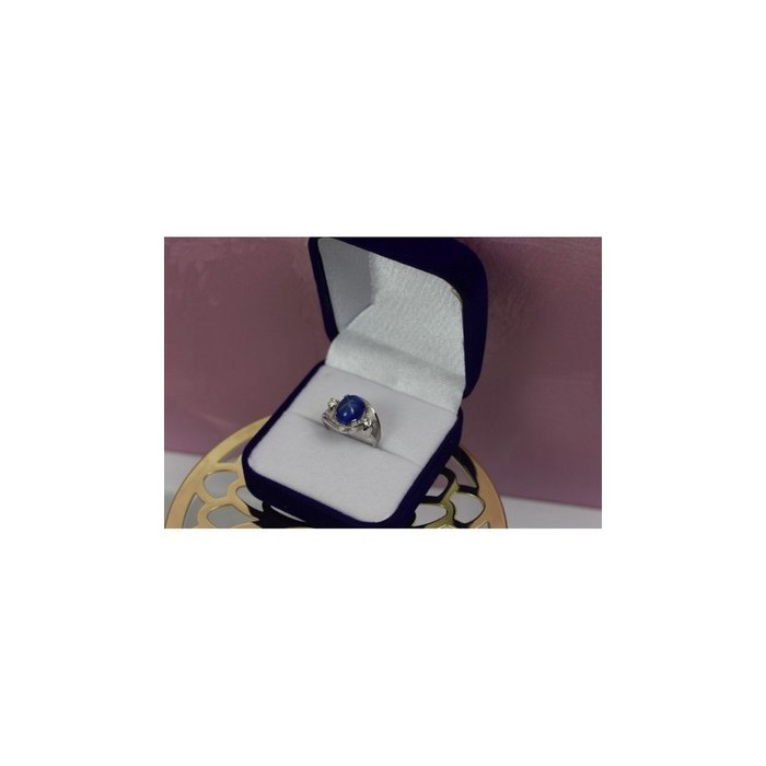 925 STERLING SILVER STAR SAPPHIRE RING SIZE 5.5