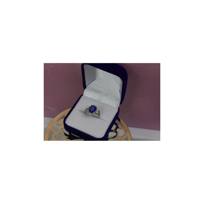 925 STERLING SILVER STAR SAPPHIRE RING SIZE 5.5