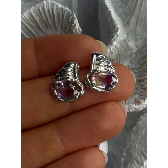 925 Sterling Silver Mystic Topaz Earrings Length 0.60 inch