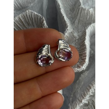 925 Sterling Silver Mystic Topaz Earrings Length 0.60 inch