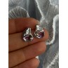 925 Sterling Silver Mystic Topaz Earrings Length 0.60 inch