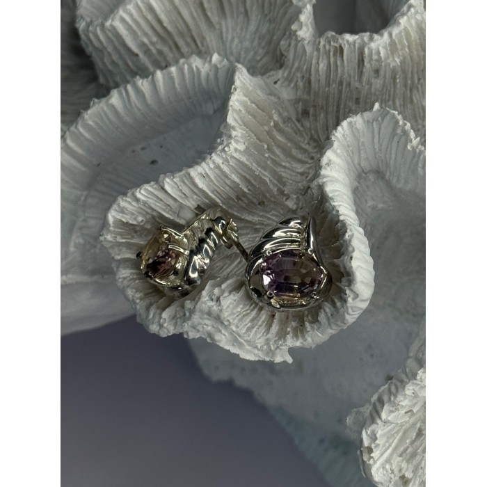 925 Sterling Silver Mystic Topaz Earrings Length 0.60 inch