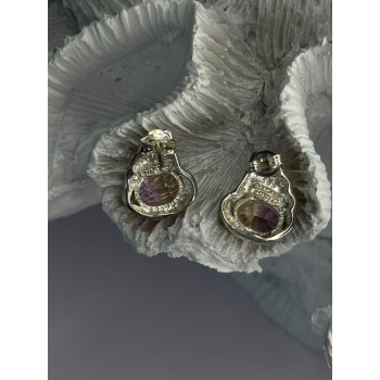 925 Sterling Silver Mystic Topaz Earrings Length 0.60 inch