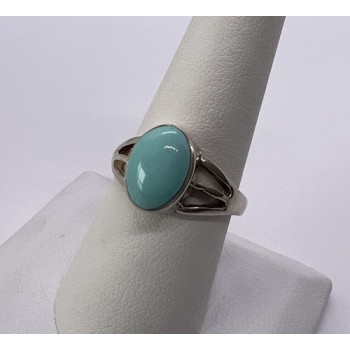 925 Sterling Silver Larimar Ring Size 8