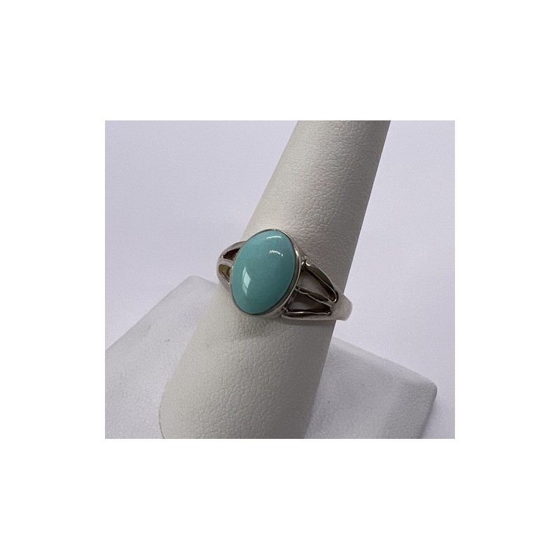 925 Sterling Silver Larimar Ring Size 8