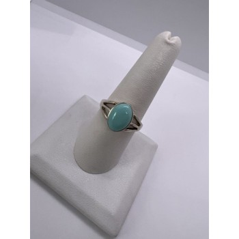 925 Sterling Silver Larimar Ring Size 8