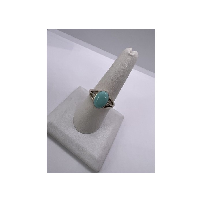 925 Sterling Silver Larimar Ring Size 8