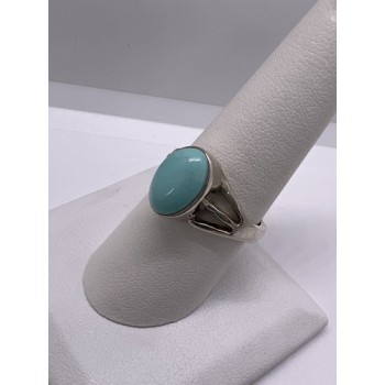 925 Sterling Silver Larimar Ring Size 8