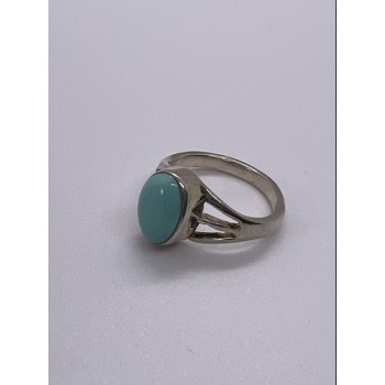 925 Sterling Silver Larimar Ring Size 8