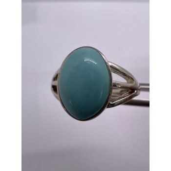 925 Sterling Silver Larimar Ring Size 8