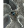 925 Sterling Silver Blue Topaz Ring Size 6