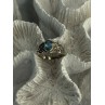 925 Sterling Silver Blue Topaz Ring Size 6