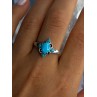 Bbj 925 Sterling Silver Turquoise Ring Size 9.5
