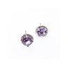 925 Sterling Silver Amethyst Stud Earrings
