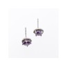925 Sterling Silver Amethyst Stud Earrings