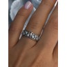 Bbj 925 Sterling Silver White Topaz Heart Ring Size 7