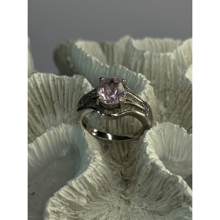 925 Sterling Silver Morganite & Beryl Ring Size 8