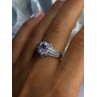 925 Sterling Silver Morganite & Beryl Ring Size 8