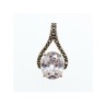 925 Sterling Silver CZ & Marcasites Pendant