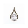 925 Sterling Silver CZ & Marcasites Pendant