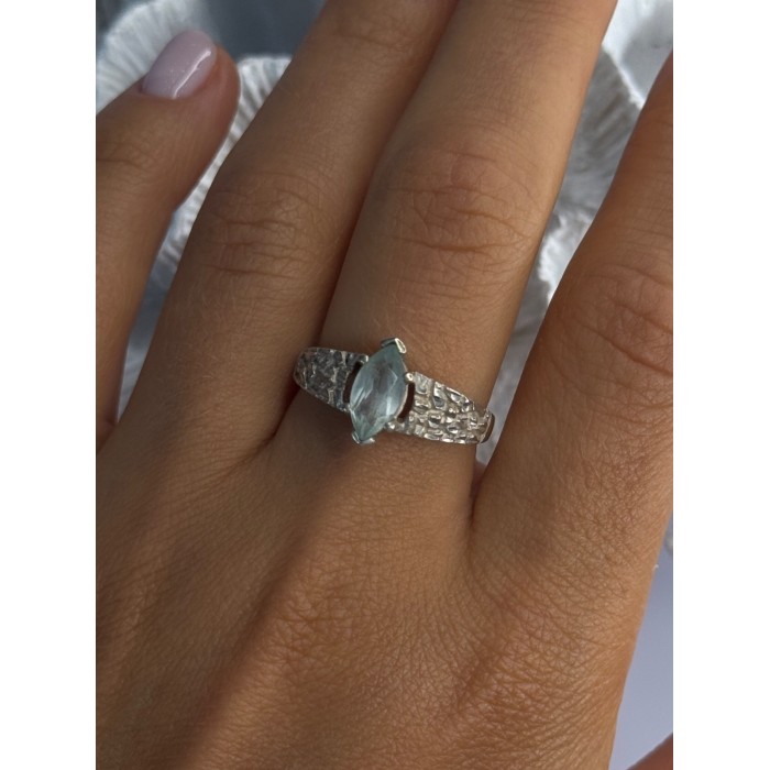 Kabana 925 Sterling Silver Blue Topaz Ring Size 9