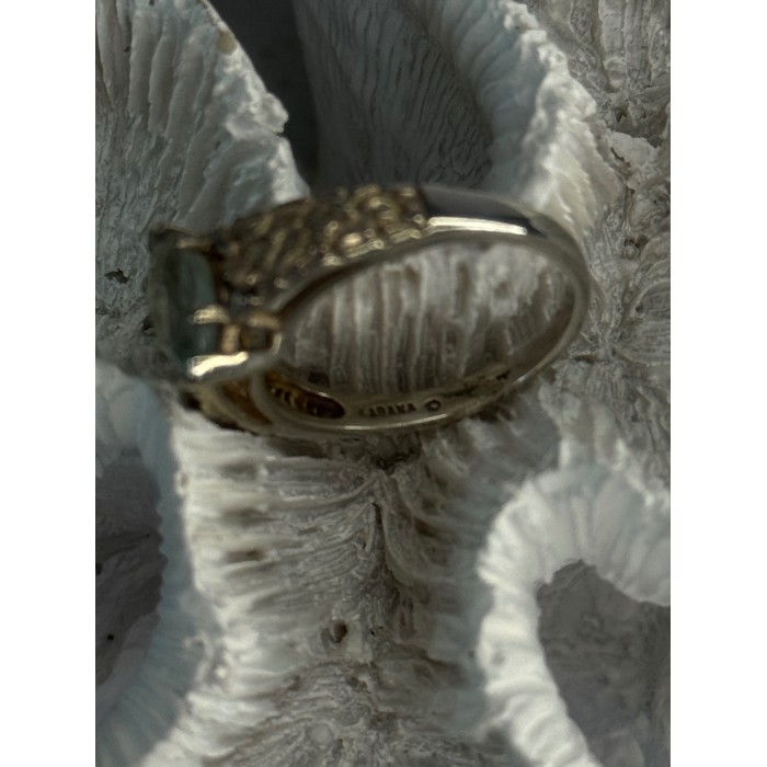 Kabana 925 Sterling Silver Blue Topaz Ring Size 9