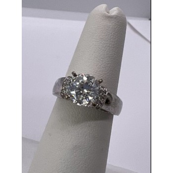 925 Sterling Silver CZ Ring Size 5.5