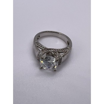 925 Sterling Silver CZ Ring Size 5.5