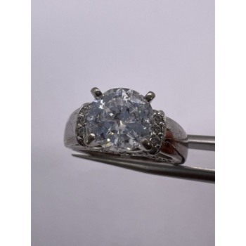 925 Sterling Silver CZ Ring Size 5.5