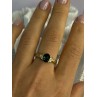 Gold Plated Green CZ Ring Size 9