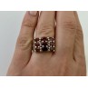 925 Sterling Silver Almandine Ring Size 8