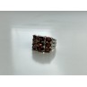 925 Sterling Silver Almandine Ring Size 8
