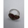 925 Sterling Silver Art Print Under Glass Cover Ring Size 8.5