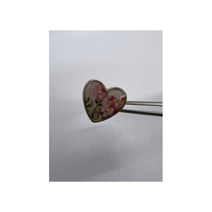 925 Sterling Silver Art Print Under Glass Cover Ring Size 8.5